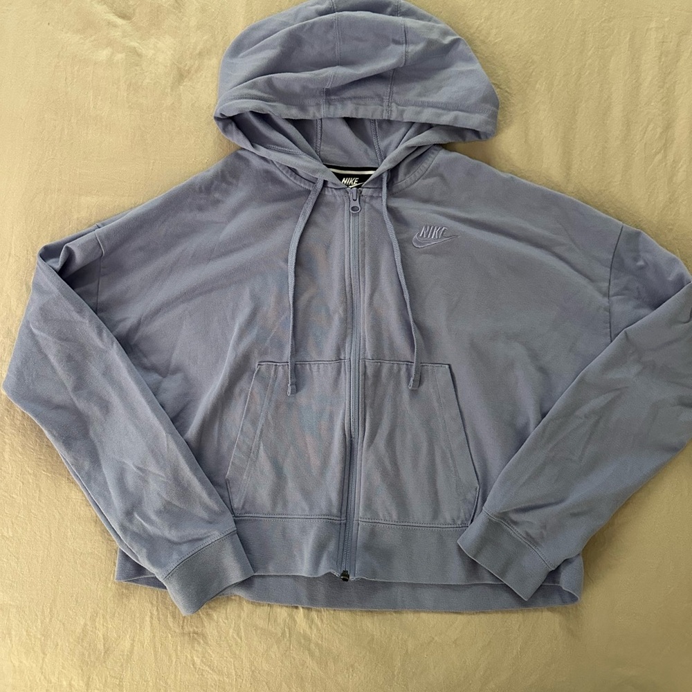 Nike purple zip up sweatshirt